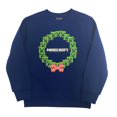 thumbnail image 1 of Minecraft Boys Creeper Wreath  Light Up Long Sleeve Crew, 1 of 3