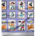 thumbnail image 1 of Soimoi Poly Georgette Fabric Penguin Ocean Print Sewing Fabric Yard 52 Inch Wide, 1 of 3