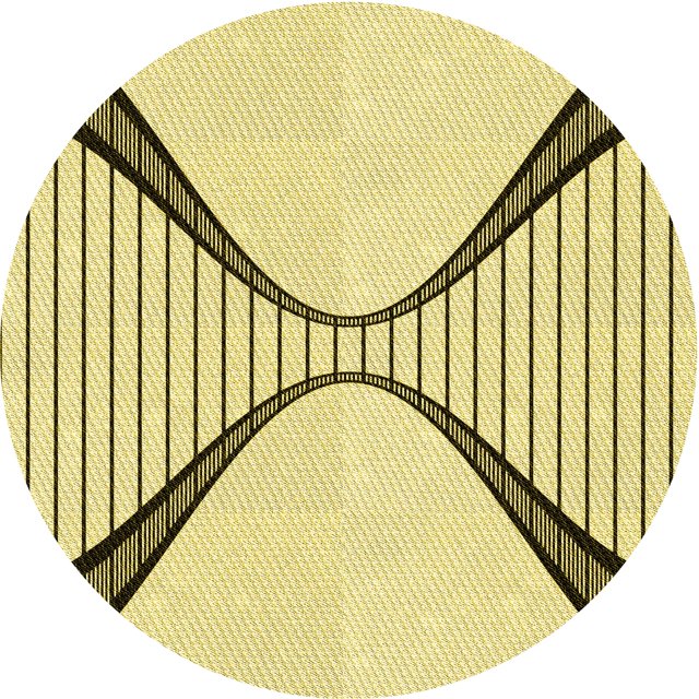 Ahgly Company Tapis d'Intérieur Lavable en Machine Carré Transitionnel Jaune Soleil, 3 Pieds Carré
