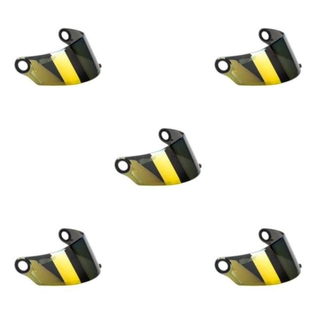 Youkk High-Performance for Visor Lens for FF358 396 Full Face Scratch-Resistant Golden 255mm 5Set
