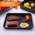 thumbnail image 2 of OULII Baking Tray Oven Trays Black Stainless Steel Nonstick Surface Food Preparation For Home Users 2 Pcs, 2 of 8