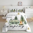 thumbnail image 1 of Erosebridal Happy Camping Bedding Sets Full with Comforter, RV Camper Duvet Insert, Cartoon Camp Decor, Reversible, 1 of 7