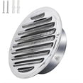 thumbnail image 1 of Grille de Ventilation Ronde en Acier Inoxydable avec Tuyau d'Évacuation, Hotte de Sortie d'Air, Grille Ronde avec Évent d'Air, Hotte d'Extraction de Fumée avec Moustiquaire, 1 of 5
