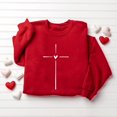 thumbnail image 1 of TIMIFIS Red Valentines Sweatshirts for Women Crewneck Long Sleeve Oversized Pullover Tops Casual Spring Fall Outfits Heart Sweater Shirts - Spring/Summer, 1 of 4