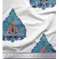 thumbnail image 1 of Soimoi Poly Georgette Fabric Leaves & Floral Block Print Fabric by The Yard 42 Inch Wide, 1 of 3