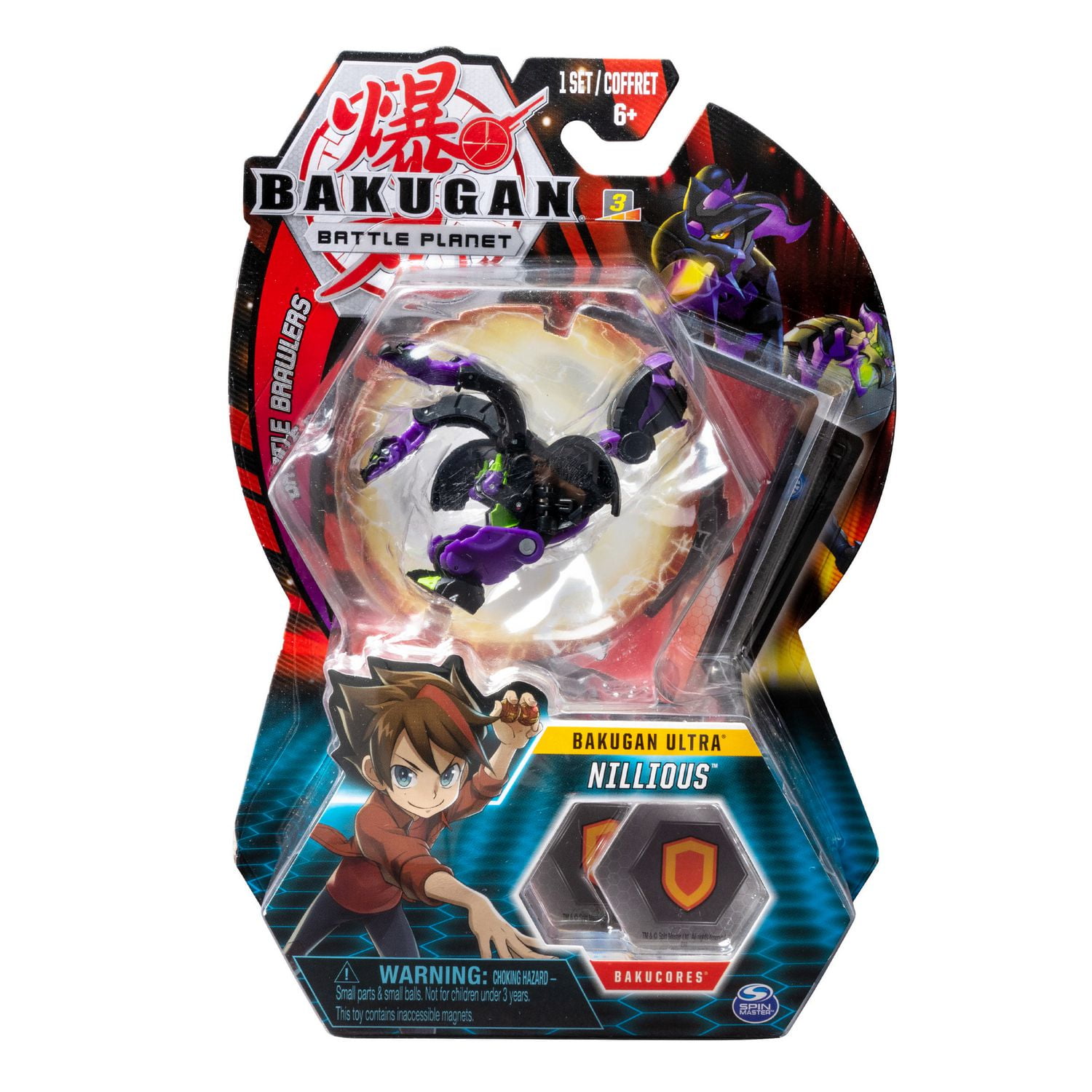 Bakugan, Nillious, Créature transformable à collectionner de 7,5 cm, à partir de 6 ans