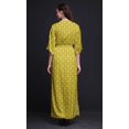 thumbnail image 3 of Bimba Robe Longue Maxi en Rayonne à Imprimé Floral de Baies Rouges et de Roses pour Femmes avec Fente Latérale - Grande, 3 of 6