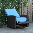 thumbnail image 2 of Outsunny Rattan Recliner Sofa with 360° Swivel Seat, Soft Cushion, 2 of 10
