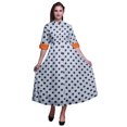 thumbnail image 1 of Bimba Robe Chemise Mi-Mollet à Manches Retroussables Imprimé Géométrique pour Femmes - Très Petit, 1 of 5