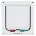 thumbnail image 3 of Porte à Clapet pour Chat, Étanche Transparente Résistante aux Intempéries Durable 4 Modes de Commutation Porte à Clapet pour Animal pour Intérieur et Extérieur pour la Maison Blanc,Brun, 3 of 8