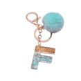 thumbnail image 2 of Letter Pendant Plush Ball Key Chain Resin Sequin Buckle Keyring Holder Charm Decoration, 2 of 8