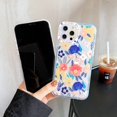 thumbnail image 4 of Compatible with iPhone 7plus/8plus Phone Case Cute Elegant Flower Transparent Phone Case for Women Soft Silicone Shockproof Camera Protection Clear Cover Bumper(Blue), 4 of 6