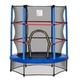thumbnail image 1 of Outsunny Trampoline pour Enfants avec Enceinte pour 3 à 6 Ans, Bleu, 1 of 9