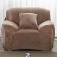thumbnail image 4 of CHOK 2024 Housse de Chaise en Velours de Luxe Extensible Lavable Gris Argenté, 4 of 7