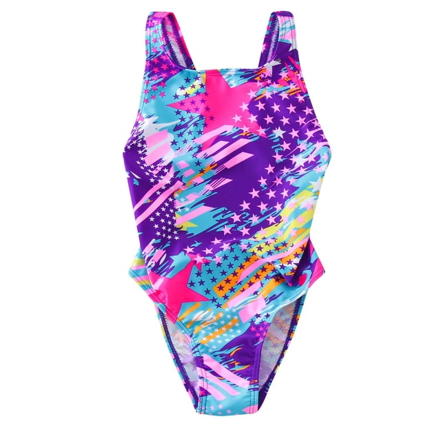 Hiiyo Big Girls One-Piece Swimsuit Quick Dry Sun Protection Swimwear Bathing Suit
