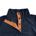 thumbnail image 4 of Besolor Mens Corduroy Sweatshirts Color Block Lapel Collar Button up Pullover Mock Neck Long Sleeve Sweaters Tops, 4 of 6