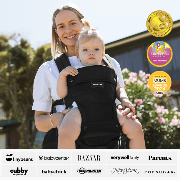 Momcozy Baby Carrier with Hip Seat, 2-in-1 Detachable Infant Hip