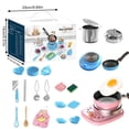 thumbnail image 3 of HUASHENG 22Pcs Children's Real Cooking Kitchen Toys Kids Real Easy Bake Cook Set Toddler Really Cooking Play Pots Pans Kitchen Accessories Toddler Cooking Set Kitchen Tool, 3 of 5