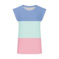 thumbnail image 3 of Yuyuzo Camisoles d'Été pour Femmes à Manches Cap, Tunique à Col Rond, Coupe Ample, T-Shirts Basiques Décontractés, 3 of 4
