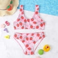 thumbnail image 2 of Girl Swimsuit 2 Piece Tankini Set Swimsuit Floral Printing Girls Bathing Suits 7-8 Years, 2 of 7