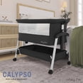 thumbnail image 2 of Dream On Me Calypso Portable Bassinet With Wheels, Black, 2 of 7