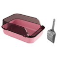 thumbnail image 4 of Open Top Cat Litter Box, Pet Litter Box, Cat Litter Box, Kitten Potty Toilet for Pink, 4 of 9
