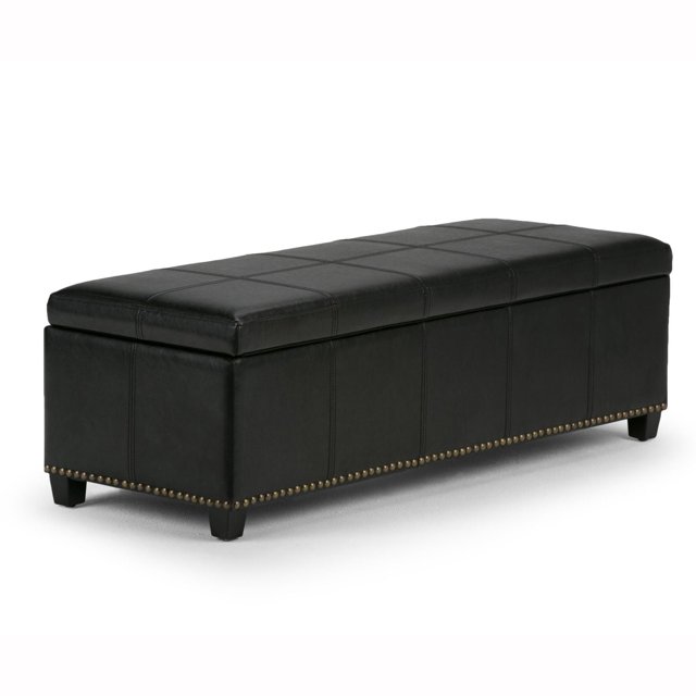 Grand pouf de rangement rectangulaire Stanford de WyndenHall