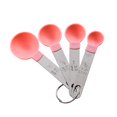 thumbnail image 3 of Kitchen 8 Pcs/set Measuring Cup Spoon Set Stainless Steel Handle Plastic Measuring Cup Cooking Baking Tool  Pink, 3 of 8