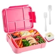 thumbnail image 2 of Lunch Containers for Lunch Box Bento Box with 6 Compartment,Leak-Proof Childrens Lunch Box Snack Containers Can Be Microwave Dishwasher Freezer Safe. Bento Box Lunch Box, 2 of 4