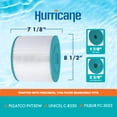 thumbnail image 3 of Hurricane Filters HF8350-01 Advanced Spa Filter Cartridge Replacement for Unicel C-8350, Filbur FC-3053, Vita Spa, and Other Compatible Models, 3 of 9