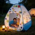 thumbnail image 3 of Kids Play Tent with Pops Up Design for Indoor and Outdoor Use, Foldable Game Tent with Storage Bag, Portable Playhouse for Reading Relaxing and Games, Blue, 3 of 6