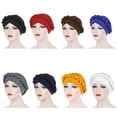 thumbnail image 3 of Fashion Pure Color Braid Muslim Women Turban Hat Chemo Cap Headwrap Headwear, 3 of 7