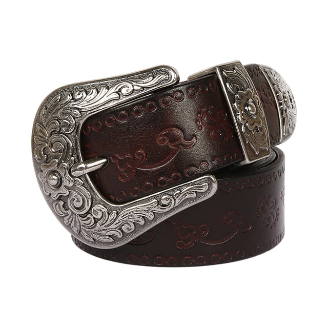 kurtrusly Trendy PU Leather Belt For Gothic Outfits Bold Statement And Styles Are Easy Meatching And Suitable Small round coffee 120cm 1Set
