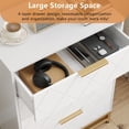 thumbnail image 4 of Commode pour Chambre avec 4 Tiroirs, Meuble Télé Commodes Commode pour Salon Couloir Entrée, Panneau MDF, Blanc, 4 of 8