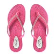 thumbnail image 1 of Peach Couture Womens Rope Sole Rhinestone Beaded Casual Sandals Flats Flip Flops Pink 6 B(M) US, 1 of 1
