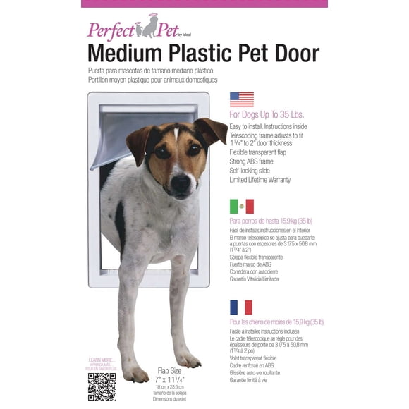 Perfect Pet Medium Plastic Pet Dog Door