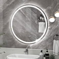 thumbnail image 4 of Costway 32"x32" LED Bathroom Mirror with 3-Color Dimmable Lights Time/Temp Display, 4 of 10
