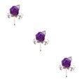 thumbnail image 4 of relayinert Épingle Broche Moderne Minimaliste Pièce Unique et à la Mode Épingles de Luxe pour Mariages Rouge Violet Ensemble de 3, 4 of 6