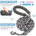 thumbnail image 2 of Dog Leash with Comfortable Padded Handle and Highly Reflective Threads Dog Leashes for Medium and Large Dogs -Black, 2 of 7
