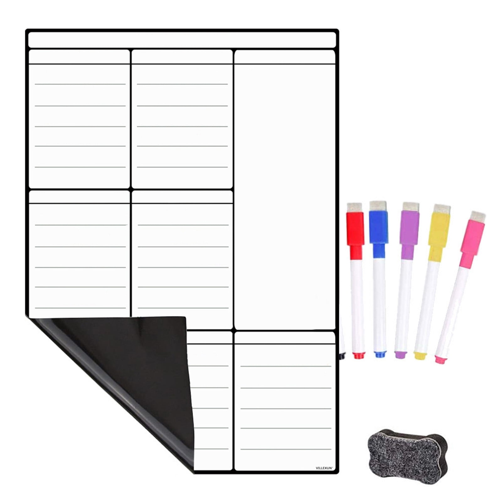WRKEKC Clearance Drys Erasable Calendar, Magnetic Calendar for Fridge,Kitchen White Board Calendar for Refrigerator, Reusable Monthly Weekly Planner, with Eraser,Markers