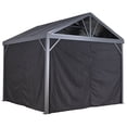 thumbnail image 3 of Sojag, rideaux noirs pour abri soleil Sanibel, 10 pi x 10 pi, polyester, rideaux d'extérieur, 3 of 6