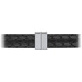 thumbnail image 3 of Men’s Engravable Sterling Silver Vertical Bar Leather Bracelet, 3 of 4