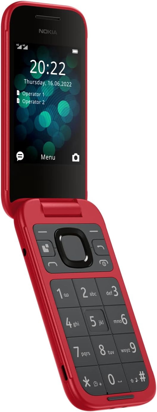 New Unlocked Nokia 2660 Flip Ds 4G Red Oem for ROGERS,CHATR