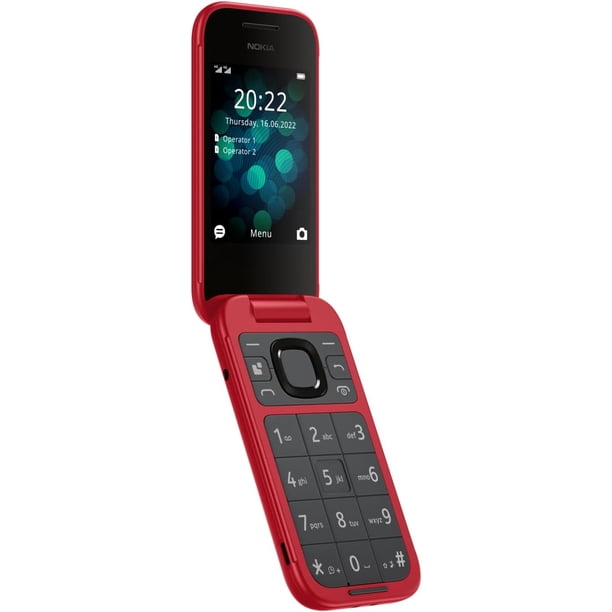 New Unlocked Nokia 2660 Flip Ds 4G Red Oem for ROGERS,CHATR