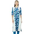thumbnail image 2 of Phagun Cotton Straight Kurti Tunic With Front Button Casual Kurta, 2 of 3