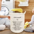 thumbnail image 3 of BKER Patterned Linen Laundry Hamper Without Lid Large Open Top Dirty Stylish And Breathable Fabric For Bedroom Or Bathroom Easy And Durable Design, 3 of 5