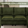 thumbnail image 4 of Noble House 120.1" L Shaped Modular Sectional Sofa, 7 Seater Sectional Sofa with Storage Ottoman,Green, 4 of 9
