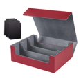 thumbnail image 2 of Esquirla Card Deck Box Holds 1800 Cards Game Card Storage Organizer Sports Cards Case Red and Gray, 2 of 8