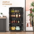 thumbnail image 4 of HOMCOM 48" Kitchen Pantry, Kitchen Storage Cabinet with Shelves, Black, 4 of 10