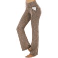 thumbnail image 1 of Innerwin Bas Taille Haute Femmes Harem Pantalons Course Jambe Large Pantalon Stretch Jaune Foncé 3XL, 1 of 3